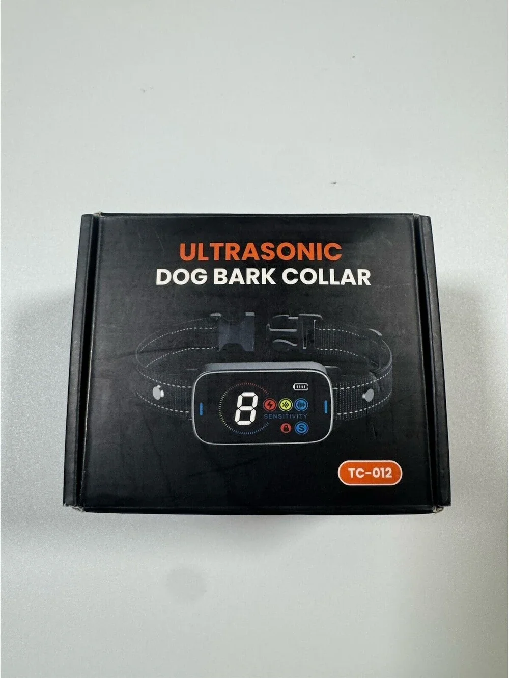 Ultrasonic Dog Bark Collar TC-012 Rechargeable Training Collar Black
